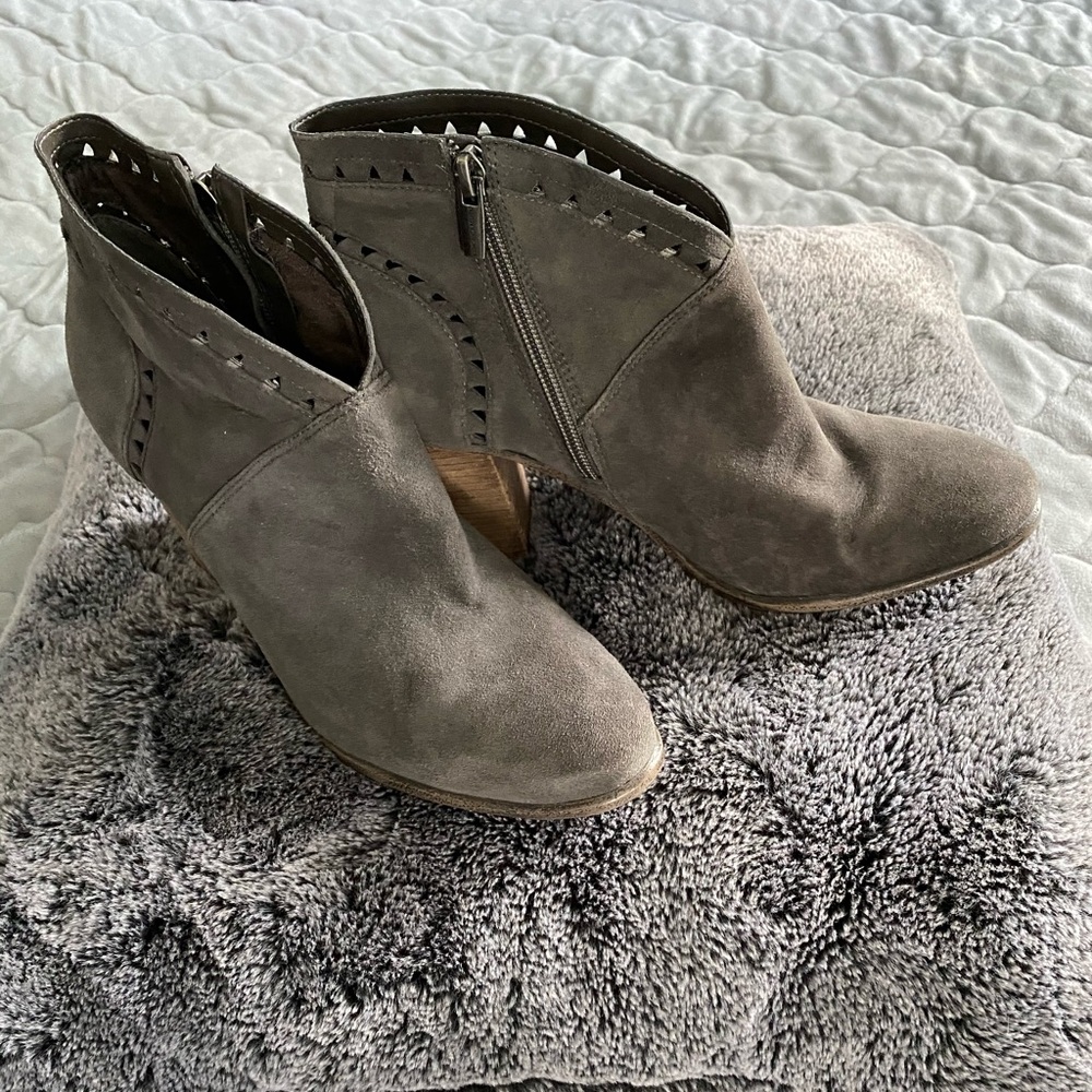 Vince Camuto Grey Suede Booties